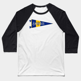 Barbados Flag Pennant Baseball T-Shirt